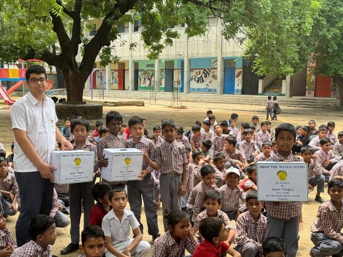 Plantation drive at MCD Pratibha Boys School
