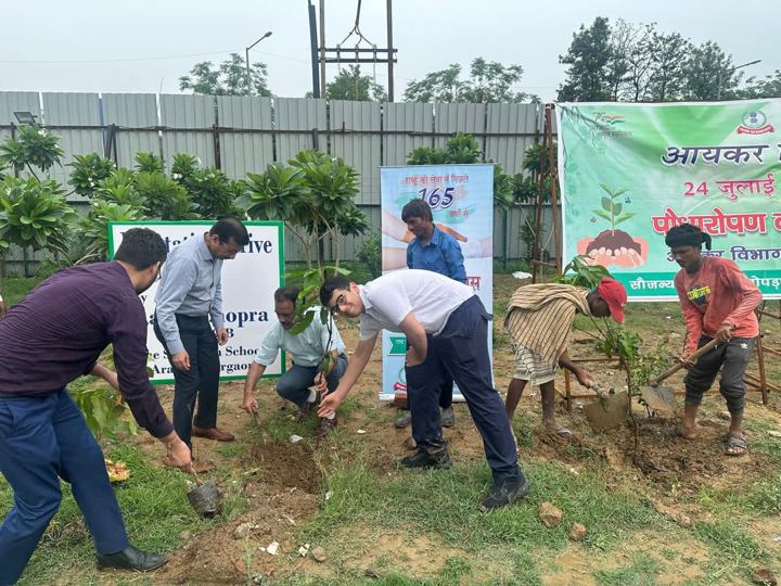 Plantation drive at Income Tax Department